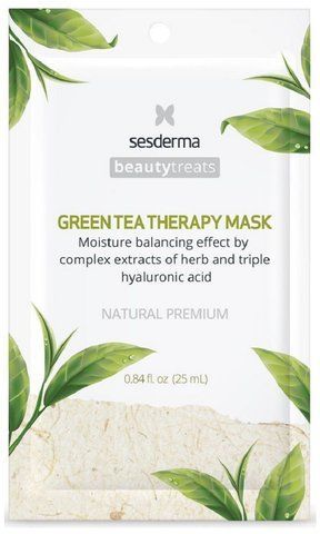 Маска зволожуюча із зеленим чаєм Sesderma Beauty Treats Green Tea Therapy Mask, 1 шт SS136041 фото