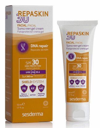 Сонцезахисний крем-гель для обличчя SPF30 Sesderma Repaskin Facial Sunscreen gel crem, 50 ml SS100503 фото
