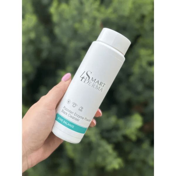Ензимна пудра з вулканічним пилом - Smart4Derma Pozzolan Enzyme Powder Black Cleanser 108906 фото