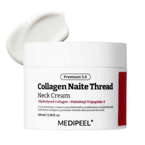 Ліфтинг-крем для шиї з пептидами та колагеном MEDIPEEL Premium Collagen Naite Thread Neck Cream 2 2167018705632 фото