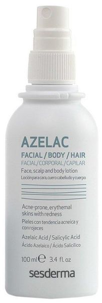 Лосьйон для обличчя та тіла при розації, демодексі, акне Sesderma Azelac Face Scalp and Body Lotion, SS083431 фото