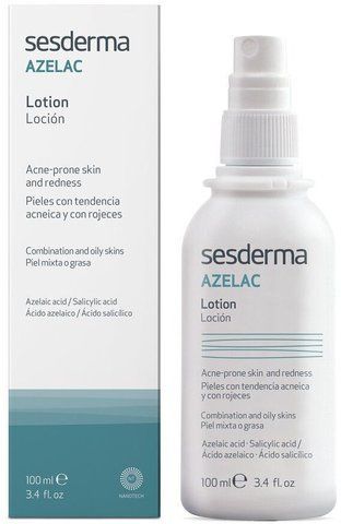 Лосьйон для обличчя та тіла при розації, демодексі, акне Sesderma Azelac Face Scalp and Body Lotion, SS083431 фото