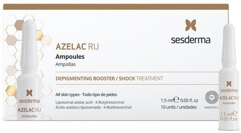 Інтенсивна сироватка, що депігментує, з азелаїновою кислотою Sesderma Azelac Ru Depigmenting Ampoul SS137523 фото