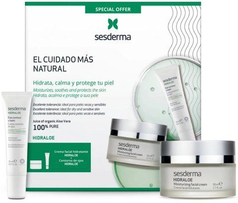 Крем для обличчя зволожуючий + Крем під очі Sesderma Hidraloe SS138271 фото