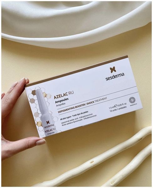Інтенсивна сироватка, що депігментує, з азелаїновою кислотою Sesderma Azelac Ru Depigmenting Ampoul SS137523 фото