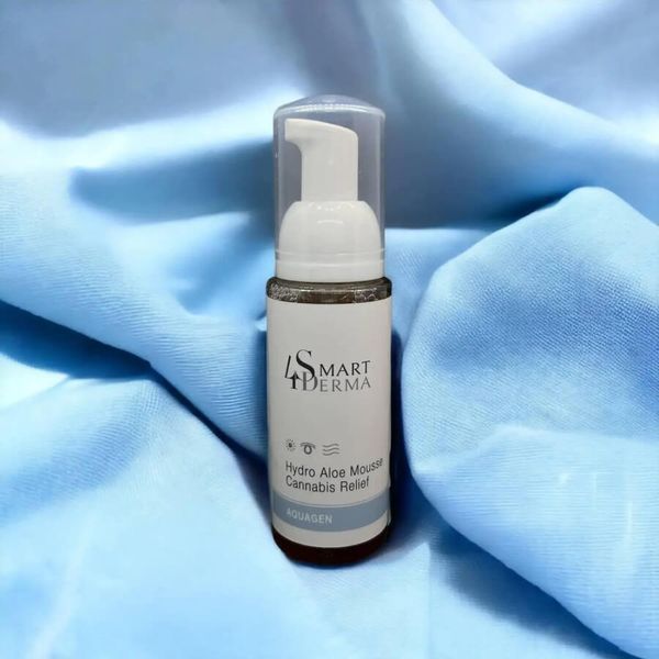 Пінка для сухої та чутливої шкіри з канабісом - Smart4Derma Hydro Aloe Mousse Cannabis Relief 108929 фото