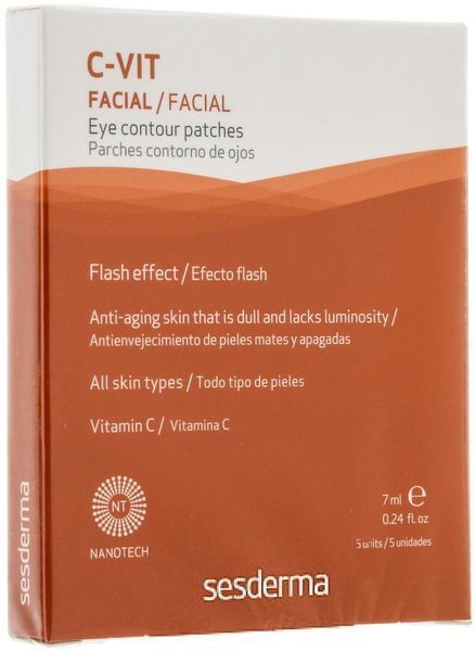 Пластир для контуру навколо очей Sesderma C-Vit Eye Contour Patches, 5 шт SS083319 фото