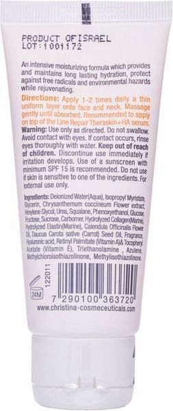 Зволожуючий крем із морквяною олією для сухої шкіри Christina Elastin Collagen Carrot Oil Moisture SS5057_2 фото