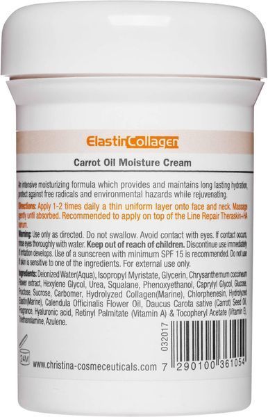 Зволожуючий крем із морквяною олією для сухої шкіри Christina Elastin Collagen Carrot Oil Moisture SS5057_2 фото