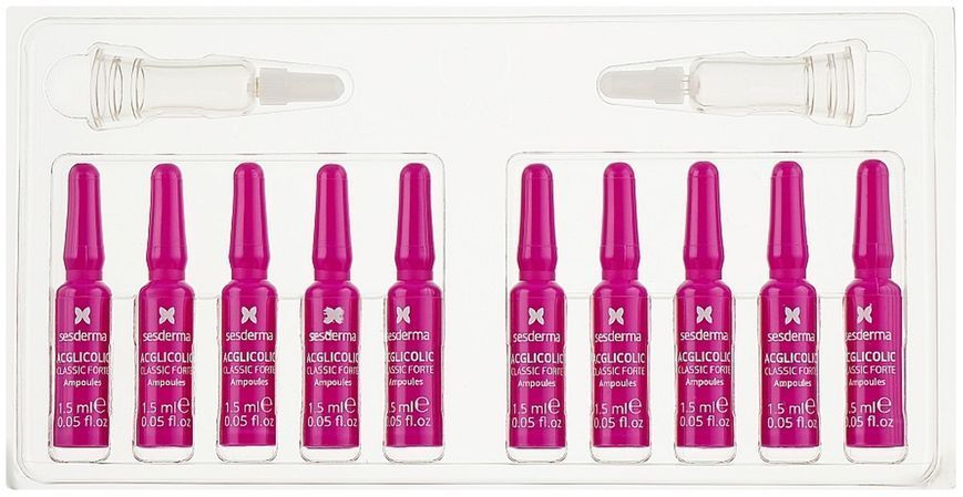 Ампули із гліколевою кислотою проти старіння Sesderma Acglicolic Classic Forte Anti-Aging Ampoules, SS135982 фото