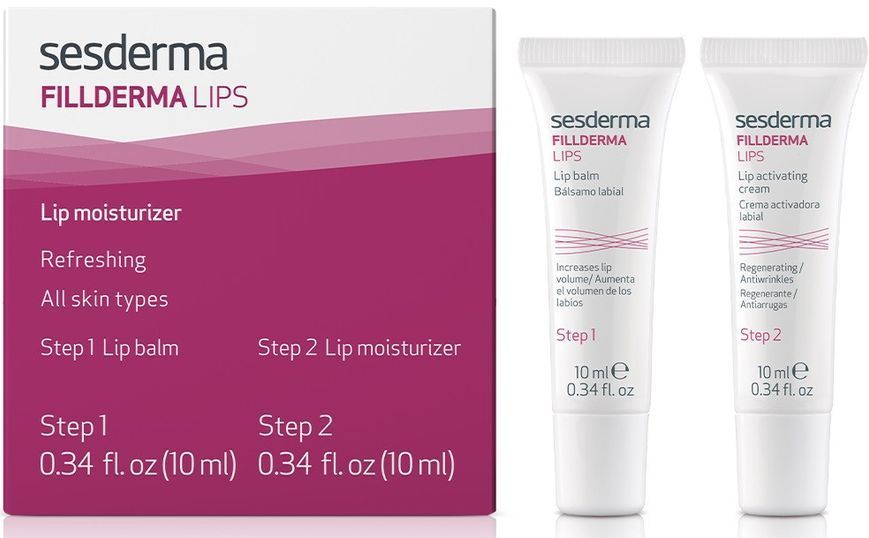 Бальзам для збільшення об'єму губ Sesderma Fillderma Lips Lip Volumizer, 2x6 ml SS12223 фото