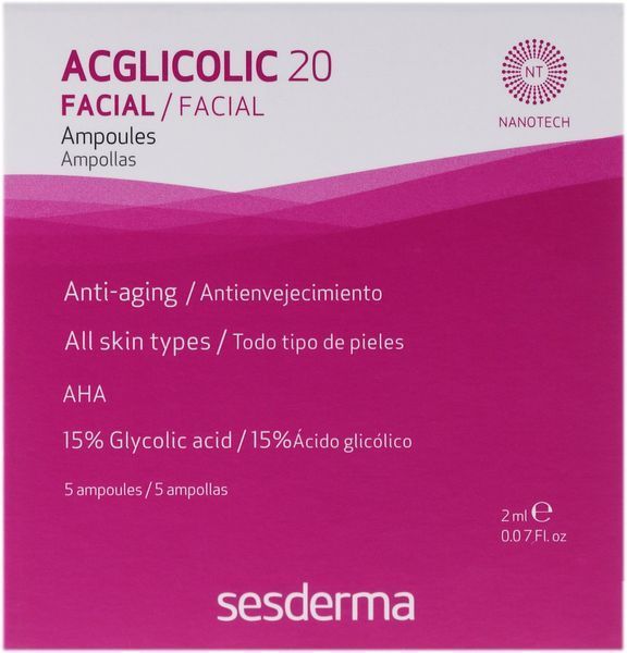 Ампули з гліколевою кислотою Sesderma Acglicolic 20 Anti-Aging Moisturizing Ampoules, 5x2 ml SS050994 фото