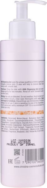 Мило-гель з альфагідроксильними кислотами Christina Fresh AHA Cleansing Gel, 300 ml 4998 фото