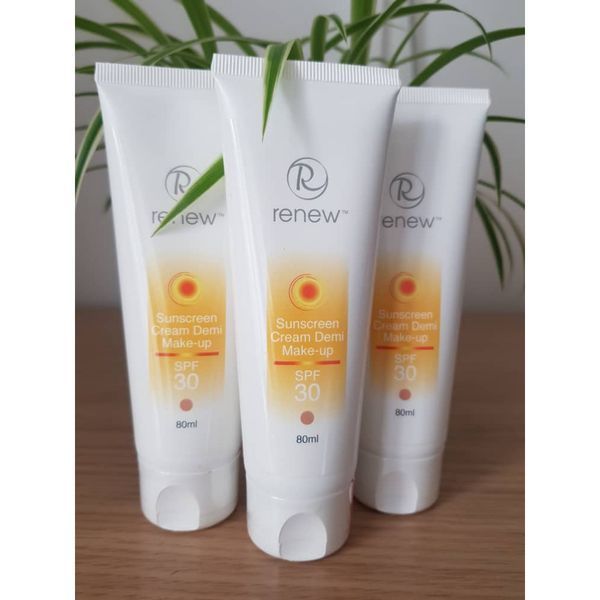 Сонцезахисний тональний крем-антиоксидант для обличчя SPF-30 - Renew Sunscreen Cream SPF-30 Demi M 105303 фото