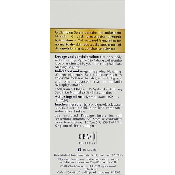 Освітлююча сироватка для сухої шкіри - Obagi C-Clarifying Serum Dry 4870 фото