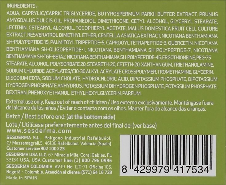 Крем, що заповнює зморшки Sesderma Factor G Renew Cream, 50 ml SS100486 фото
