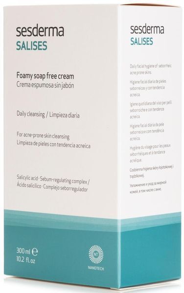 Піняючий крем для вмивання Sesderma Salises Foamy Soapless Cream, 300 ml SS083423 фото