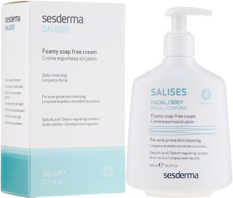 Піняючий крем для вмивання Sesderma Salises Foamy Soapless Cream, 300 ml SS083423 фото