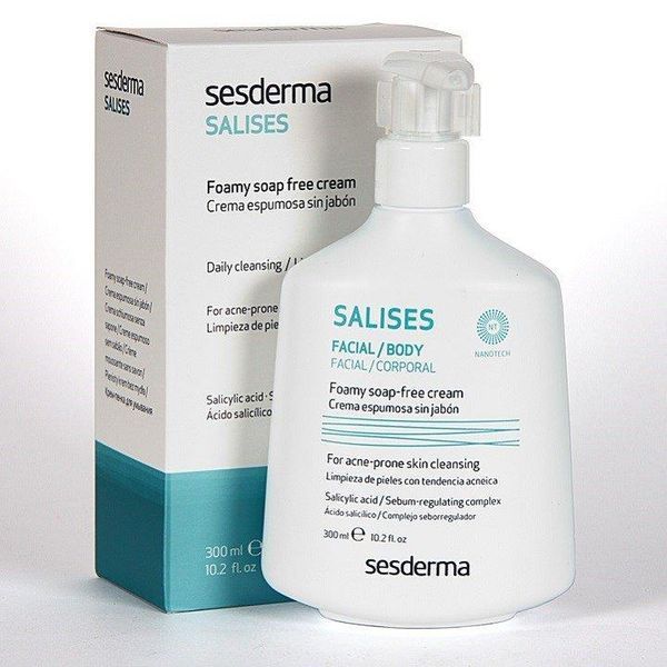 Піняючий крем для вмивання Sesderma Salises Foamy Soapless Cream, 300 ml SS083423 фото