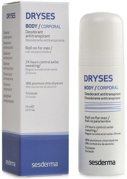 Кульковий дезодорант для чоловіків Sesderma Dryses Deodorant for Men, 75 ml SS051044 фото