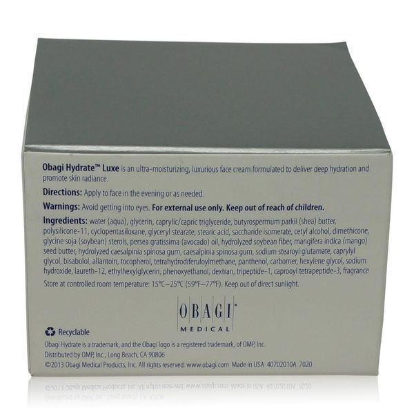 Нічний зволожуючий крем з олією ши, авокадо, манго та пептидами Obagi Hydrate Luxe, 48 g SS116462 фото