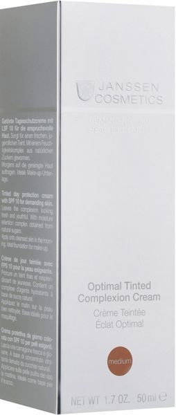 Крем захисний тонуючий Janssen Cosmeceutical Optimal Tinted Complexion SPF10 Medium, 50 ml 5557 фото