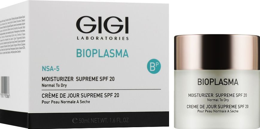 Зволожуючий крем для сухої шкіри SPF20 Gigi Bioplasma Moist Dry, 50 ml 94103 фото