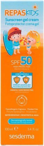 Крем-гель дитячий сонцезахисний SPF50+ Sesderma Repaskids Cream Gel, 100 ml SS112709 фото