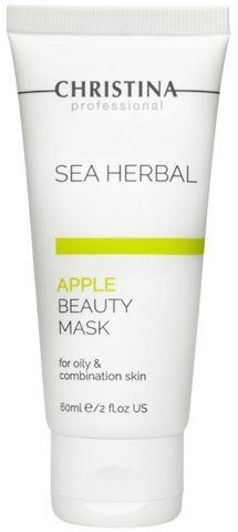 Яблучна маска для жирної та комбінованої шкіри Christina Sea Herbal Beauty Mask Green Apple SS5017_1 фото