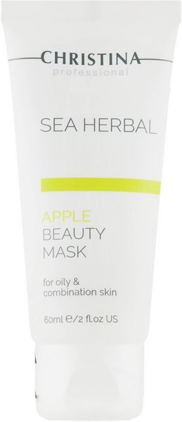 Яблучна маска для жирної та комбінованої шкіри Christina Sea Herbal Beauty Mask Green Apple SS5017_1 фото