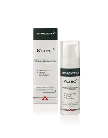 Активний протизапальний крем з бензоїл пероксидом 4% Braderm - Kurac Cream (Курак крем) 30 ml 221133104332 фото