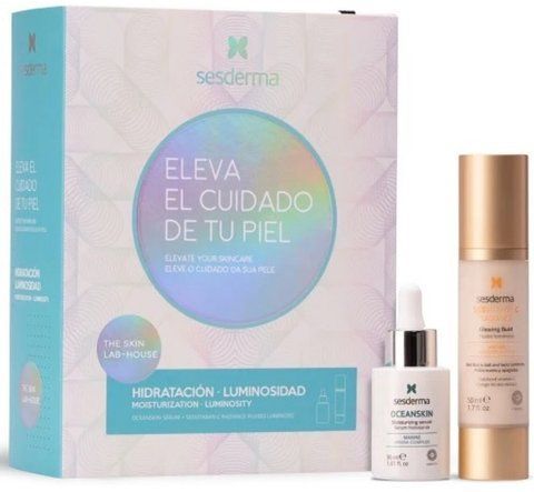 Набір Зволожуюча сироватка Oceanskin + C-Vit Флюїд, що світиться Sesderma SS138270 фото