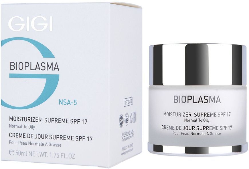 Зволожуючий крем для жирної шкіри SPF17 Gigi Bioplasma Moist Oil, 50 ml 94104 фото