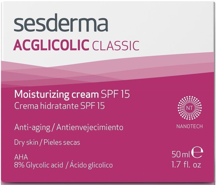 Зволожуючий крем SPF15 Sesderma Acglicolic classic Moisturizing Cream, 50 ml SS12249 фото