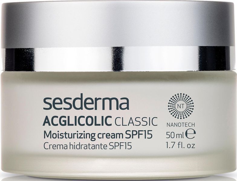 Зволожуючий крем SPF15 Sesderma Acglicolic classic Moisturizing Cream, 50 ml SS12249 фото