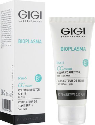 Крем регулятор цвета кожи SPF15 Gigi Bioplasma CC Cream, 75 ml 94108 фото