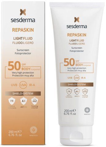 Сонцезахисний флюїд для тіла Sesderma Repaskin Light Fluid Body Sunscreen SPF50, 200 ml SS137609 фото