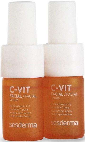 Двофазна сироватка, що реактивує з гіалуроновою кислотою Sesderma C-Vit Serum, 5x7 ml SS083301 фото