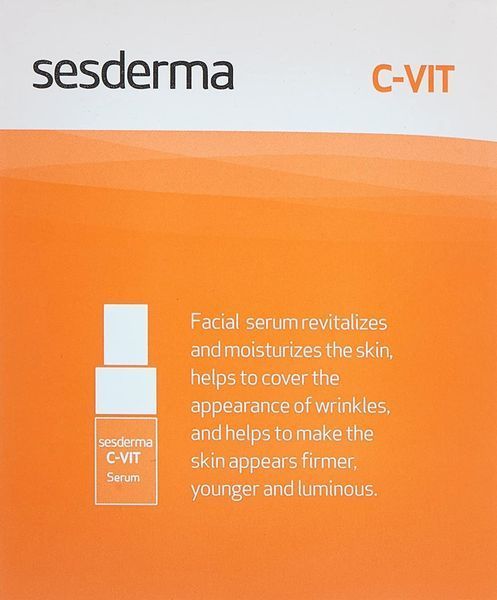 Двофазна сироватка, що реактивує з гіалуроновою кислотою Sesderma C-Vit Serum, 5x7 ml SS083301 фото