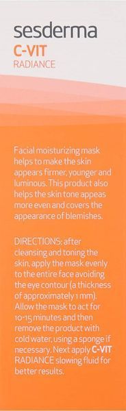 Ревитализирующая маска Sesderma C-Vit Revitalizing facial mask, 30 ml SS083308 фото