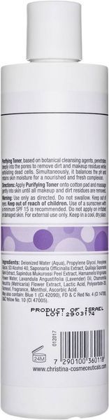 Очищаючий тонік для сухої шкіри з лавандою Christina Fresh Purifying Toner для Dry Skin, 300 ml 4991 фото