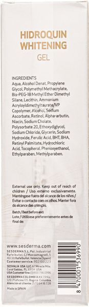 Осветляющий гель Sesderma Hidroquin Whitening Gel, 50 ml SS084106 фото