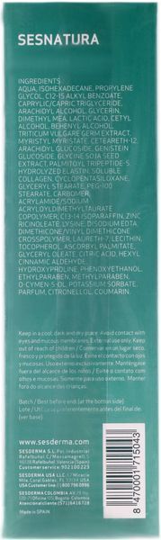 Підтягувальний крем для тіла та бюст Sesderma Sesnatura Bust Body Firming Cream, 250 ml SS12330 фото