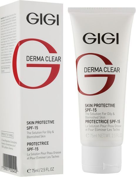 Крем зволожувальний захисний SPF15 Gigi Derma Clear Protective, 75 ml SS3449_1 фото