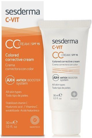 СС-крем для обличчя Sesderma C-Vit CC Cream SPF15, 30 ml SS136046 фото