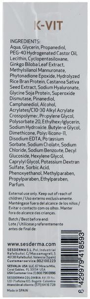 Очищающий гель Sesderma K-Vit Clarifying Gel, 50 ml SS102310 фото