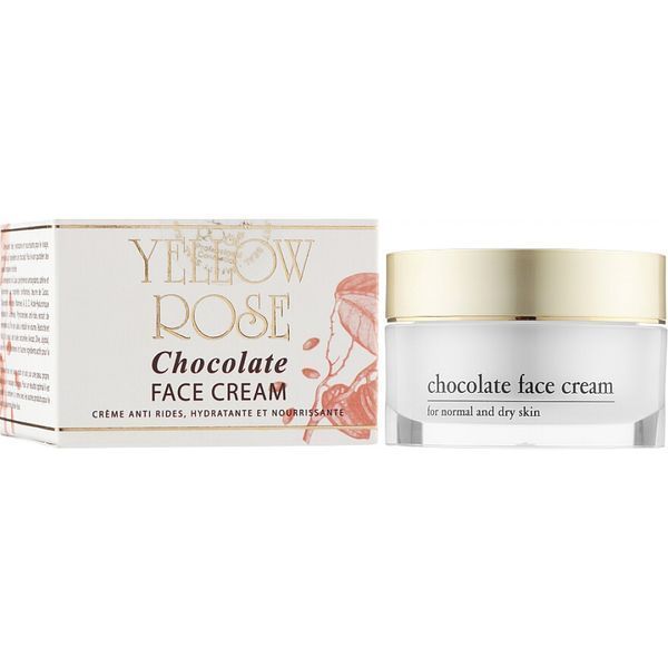 Енергетичний шоколадний крем для обличчя з екстрактом какао - Yellow Rose Chocolate Face Cream 102176 фото