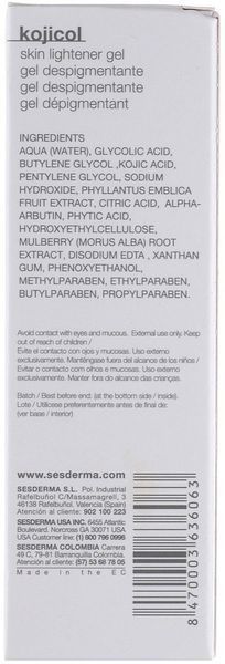 Осветляющий гель Sesderma Kojicol Skin Lightener Gel, 30 ml SS98425 фото