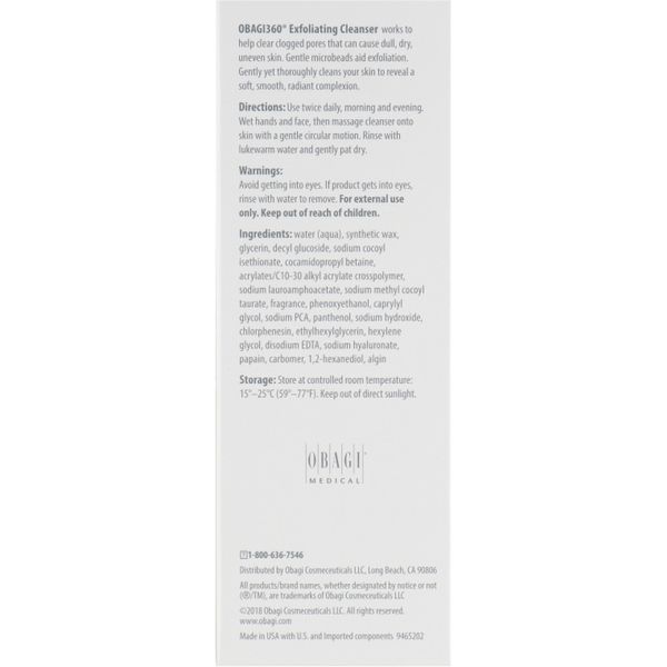 Відлущуючий засіб - Obagi 360 - Exfoliating Cleanser 4850 фото