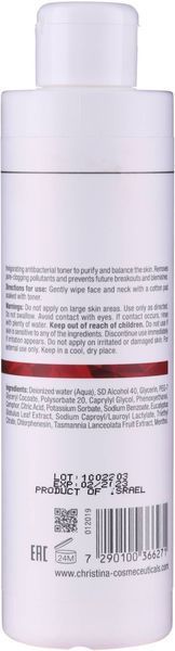 Тонік, що очищає, балансуючий Christina Comodex-PurifyBalance Toner, 300 ml 107712 фото